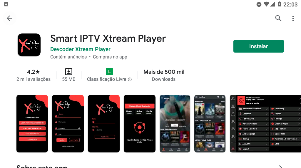 Smart Xtream Player na Playstore